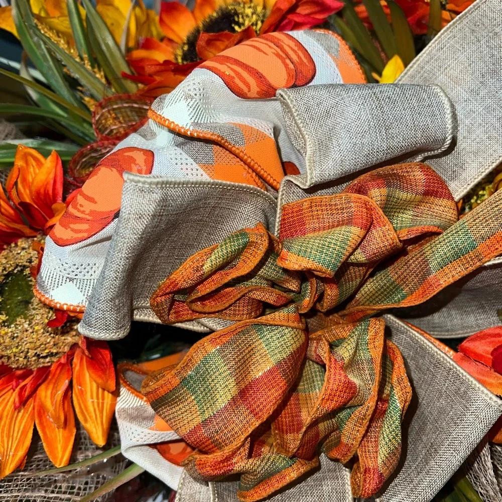 🍁New 30”-32” Fall Sunflowers 🌻 Swag